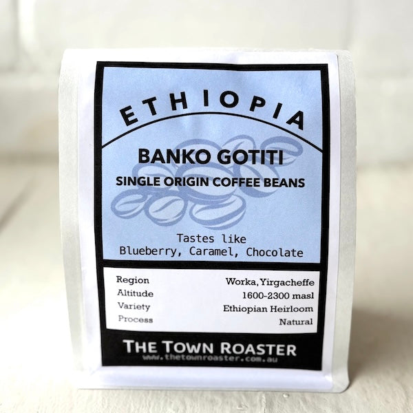 Ethiopia Banko Gotiti single origin coffee beans from The Town Roaster