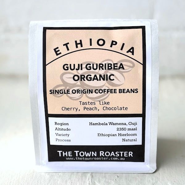 The Town Roaster Single Origin Organic coffee beans from Ethiopia Guribea