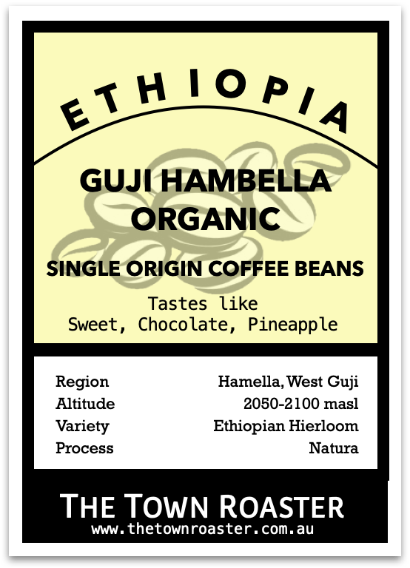 The Town Roaster Single Origin Ethiopia Organic coffee beans