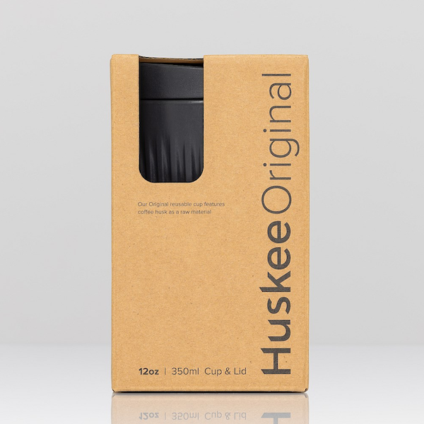 Huskee 12oz Reusable Cup with Lid Coffee cup from The Town Roaster