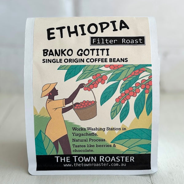 Ethiopia Banko Gotiti single origin coffee beans from The Town Roaster