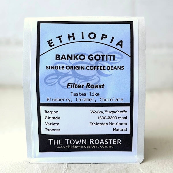 Ethiopia Banko Gotiti single origin coffee beans from The Town Roaster