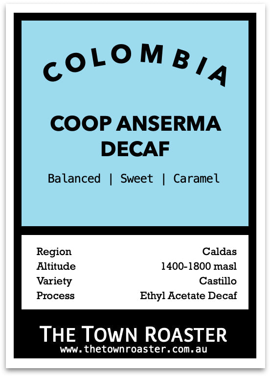Colombia Coop Anserma Decaf Coffee from The Town Roaster