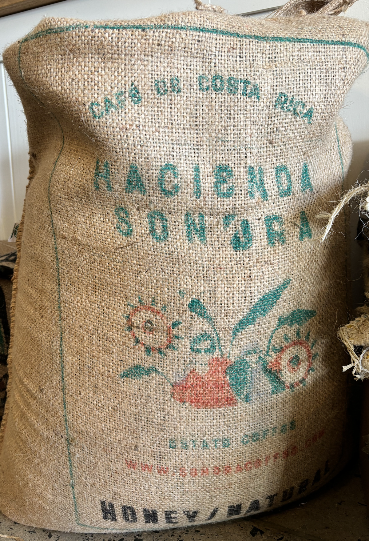 The Town Roaster Single Origin Costa Rica Hacienda Sonora coffee bean sack