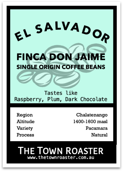 El Salvador Finca Don Jaime Coffee from The Town Roaster
