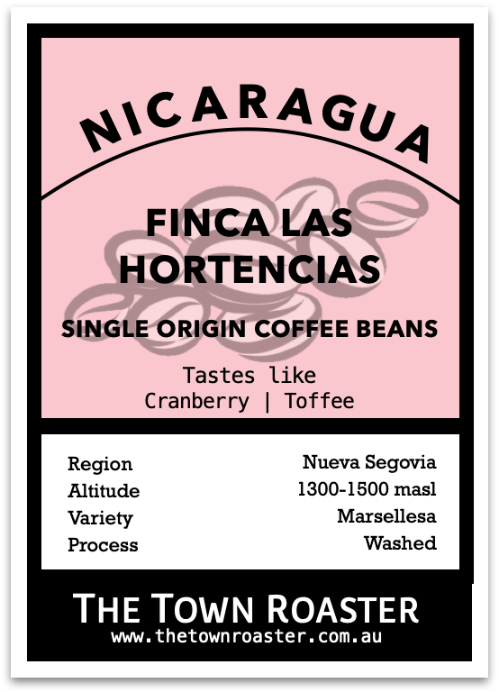The Town Roaster Single Origin Nicaragua Finca Hortencias coffee beans